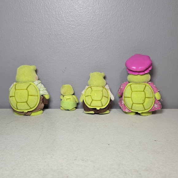 Li'l Woodzeez The Tidyshine Turtle Family Set of 4 Toys 3 Shells + Baby No Shell - Picture 4 of 7